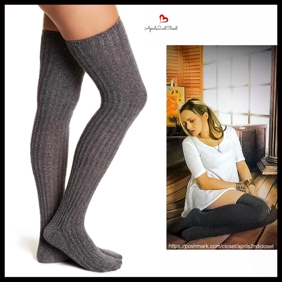 FREE PRESS TALL METALLIC OVER THE KNEE BOOT SOCKS - Picture 3 of 5